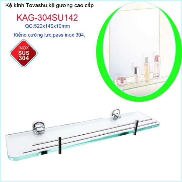 Kệ kính nhà tắm, kệ kiếng, kệ gương Tovashu KAG-304SU142