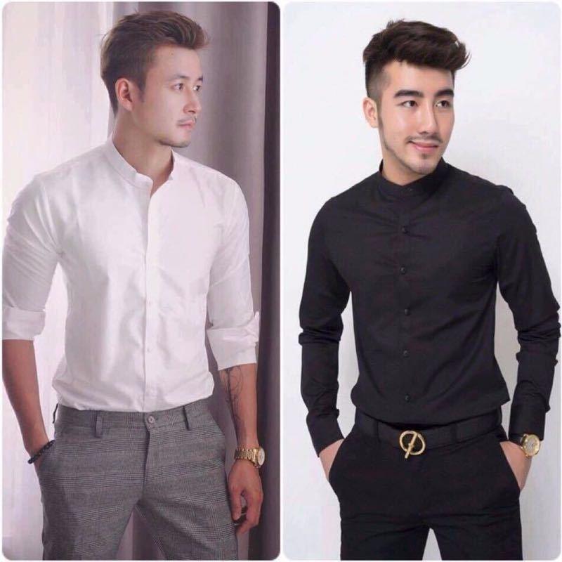 Áo sơ mi nam cổ trụ