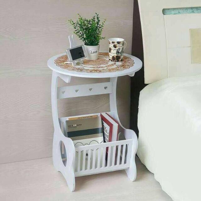 kệ bàn đầu giường trắng siêu đpẹ