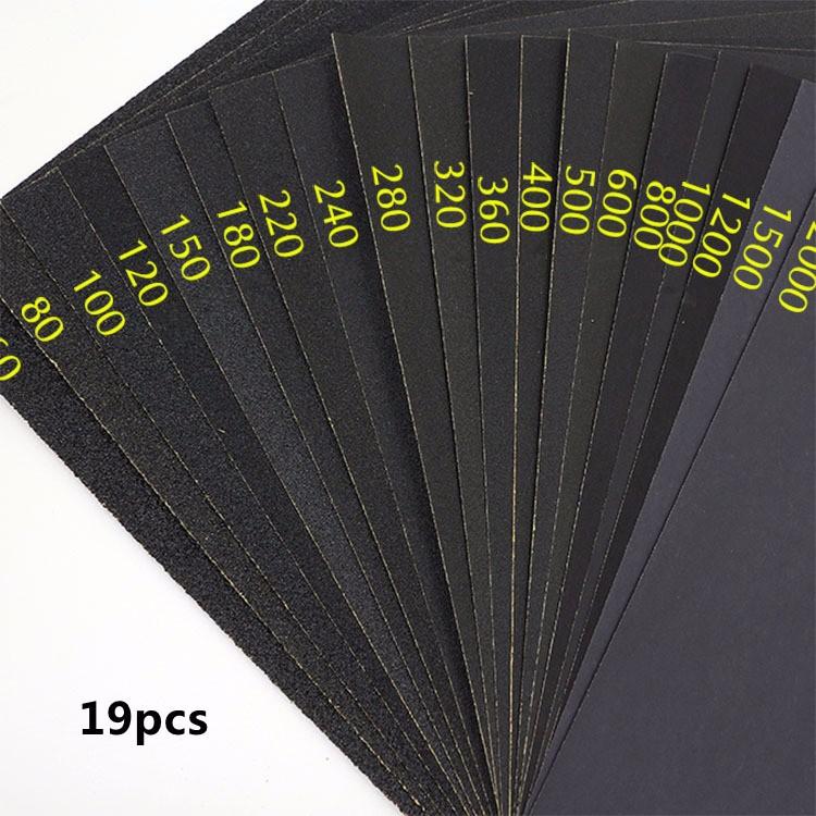 Bộ 19 tờ giấy nhám