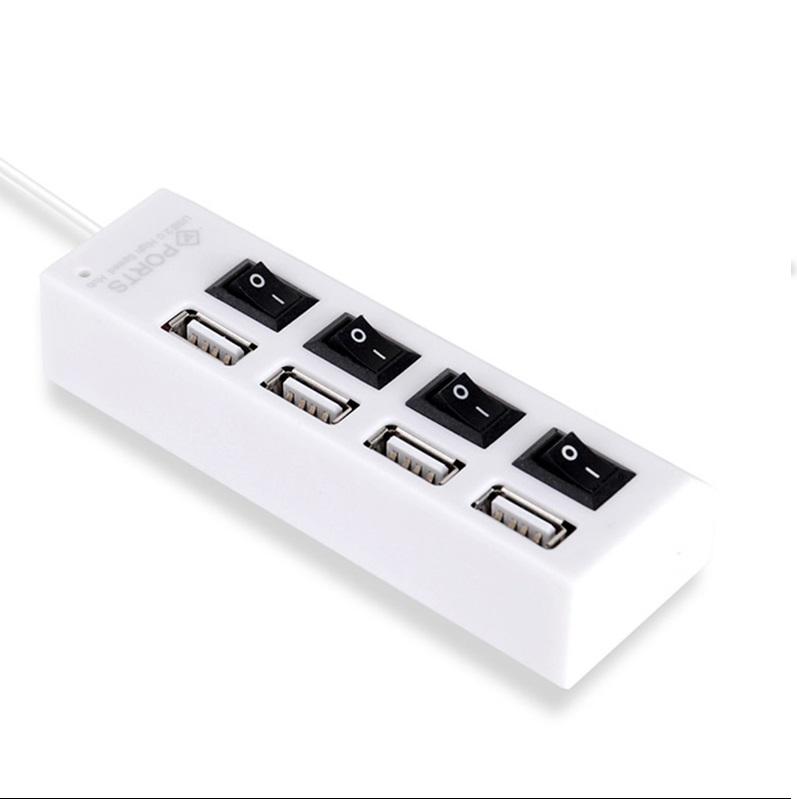 Hub usb công tắc 4 cổng trắng