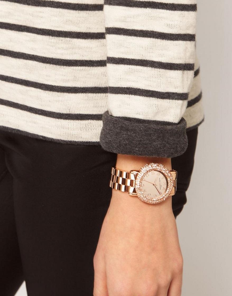 Đồng hồ nữ Marc Jacobs MBM3192 vỏ thép size 36mm (Vàng hồng)