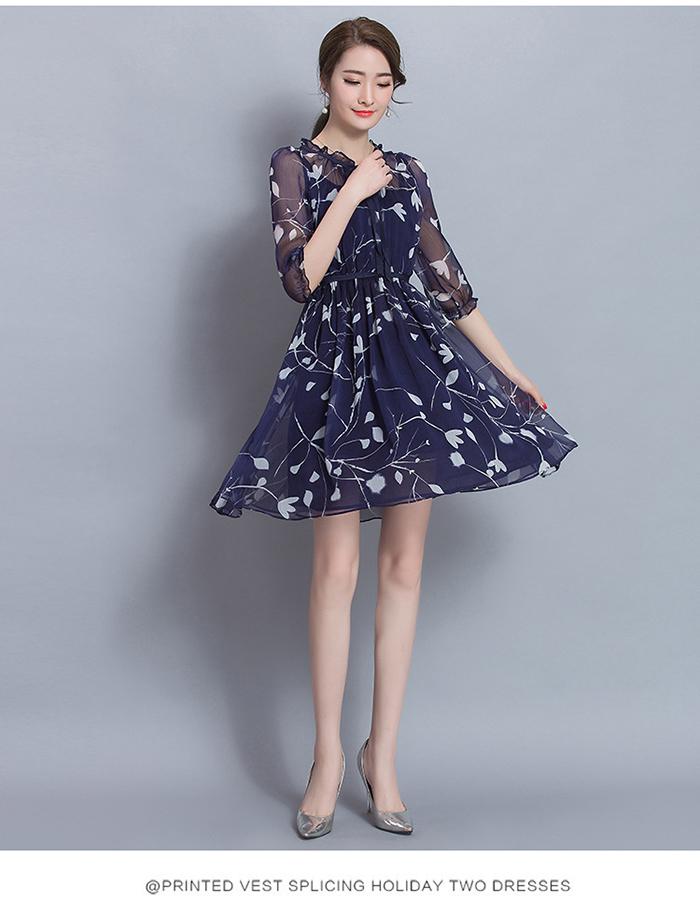 ĐẦM XÒE HOA BALAN CAO CẤP BEYEU1688 -  BY3193(XANHĐEN)