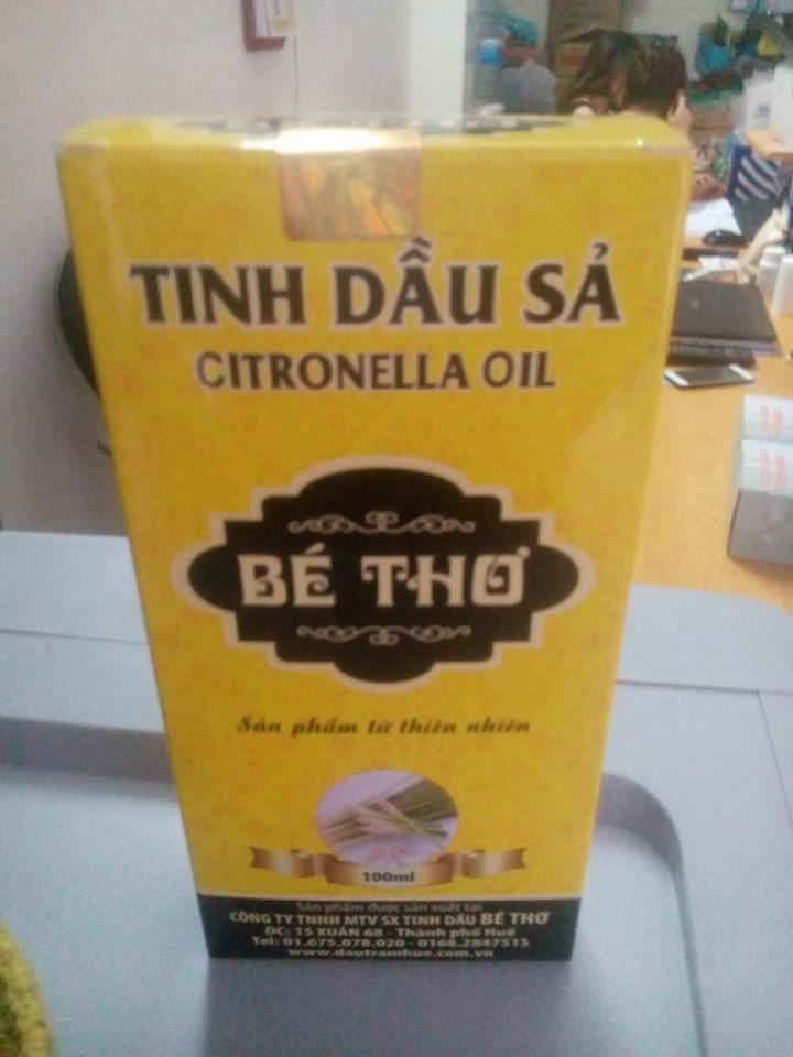 Tinh dầu sả 100% nguyên chất Bé Thơ 100ml