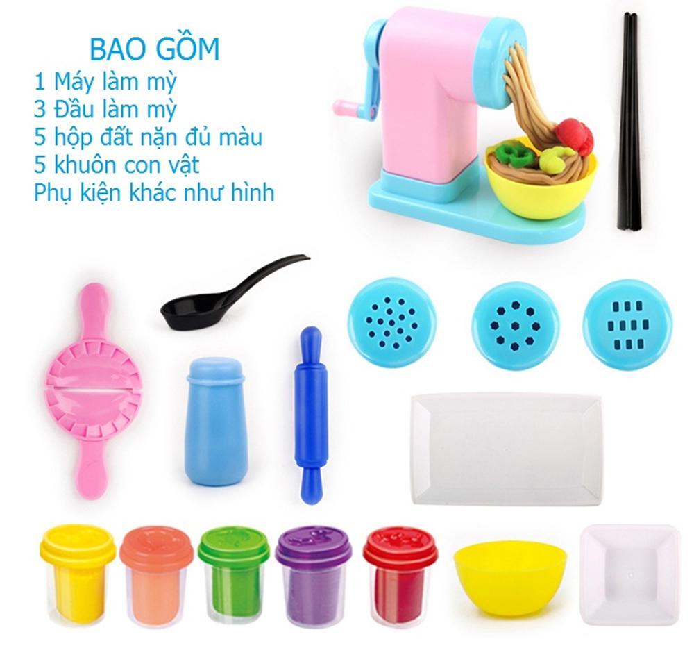 Bộ đất nặn Máy làm Bún, làm mỳ: đã gồm 5 hộp đất nặn - MS