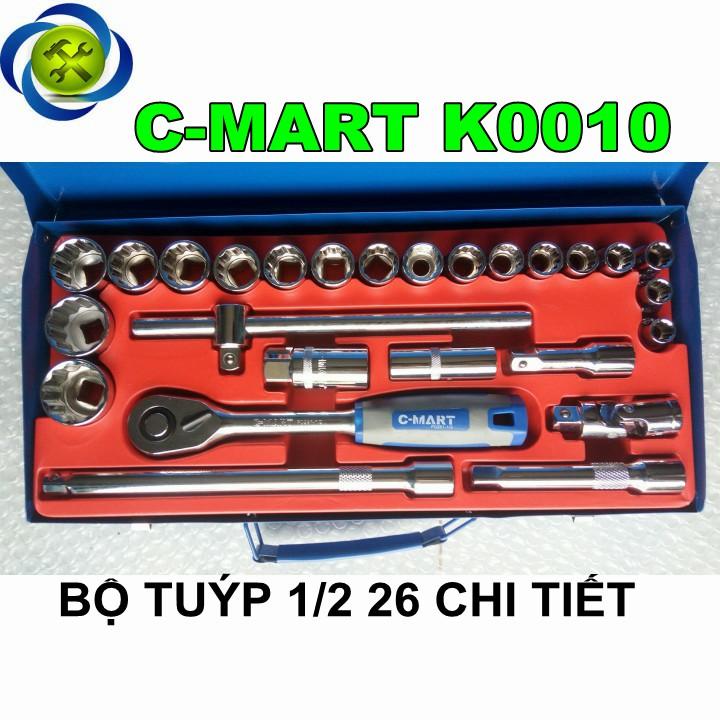 [HCM]Bộ cần tuýp 1/2 C-Mart K0010 26 chi tiết