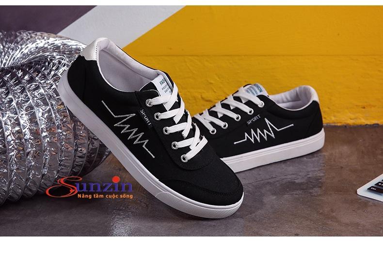 Giày sneaker nam SZ04 (đen trắng) đủ size từ 39-44