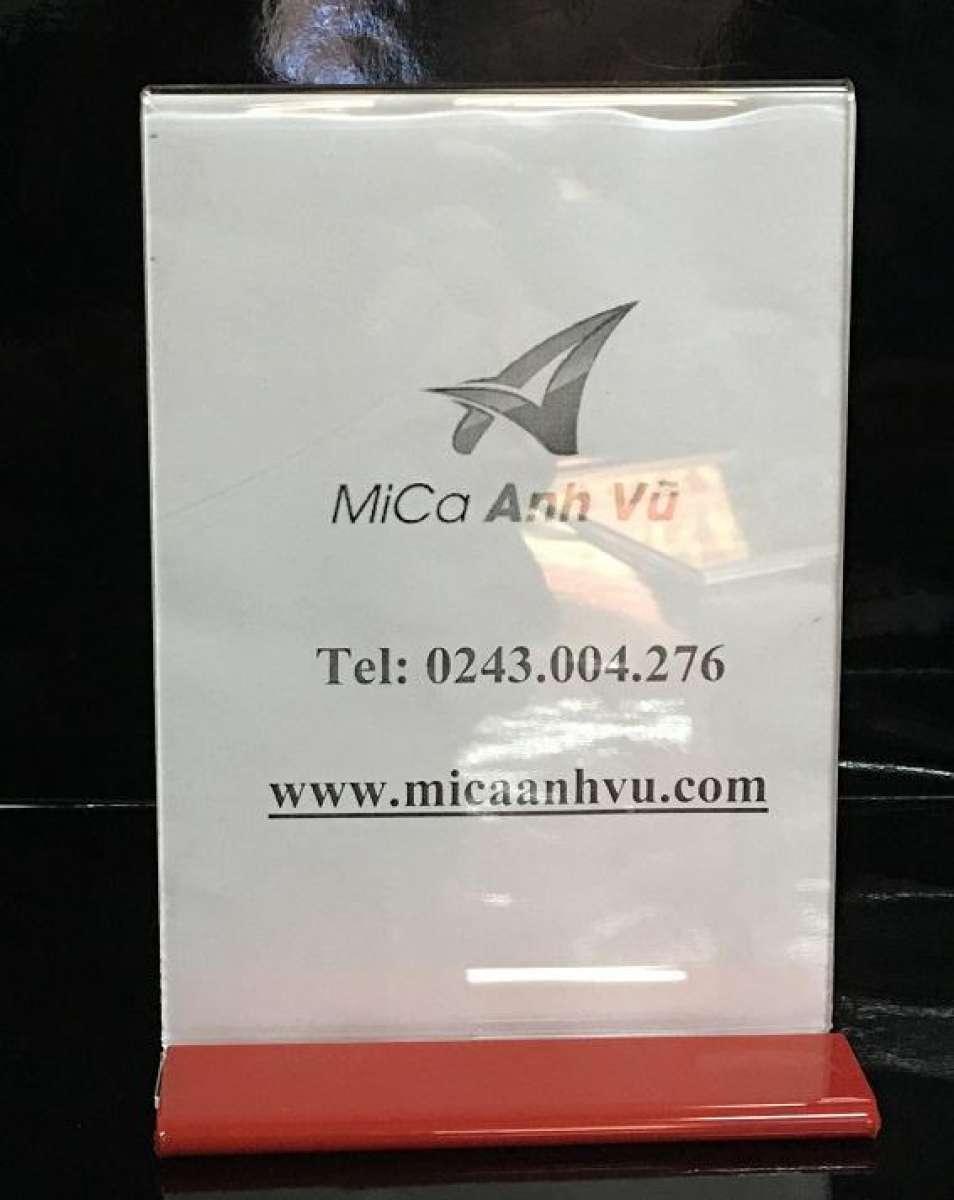 Combo 5 Kệ menu mica A6 chữ T đế đỏ