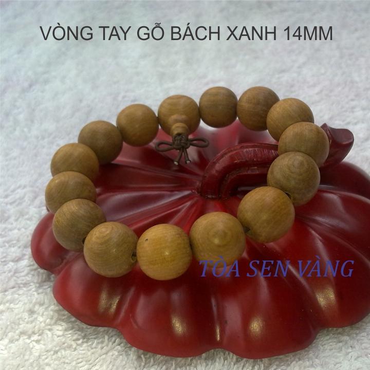 [HCM]Vòng tay gỗ bách xanh 14mm