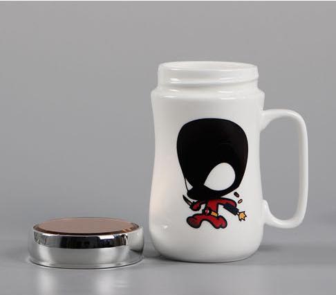 [HCM SHIP NHANH]Ly sứ siêu anh hùng đổi màu (Mẫu Deadpool)