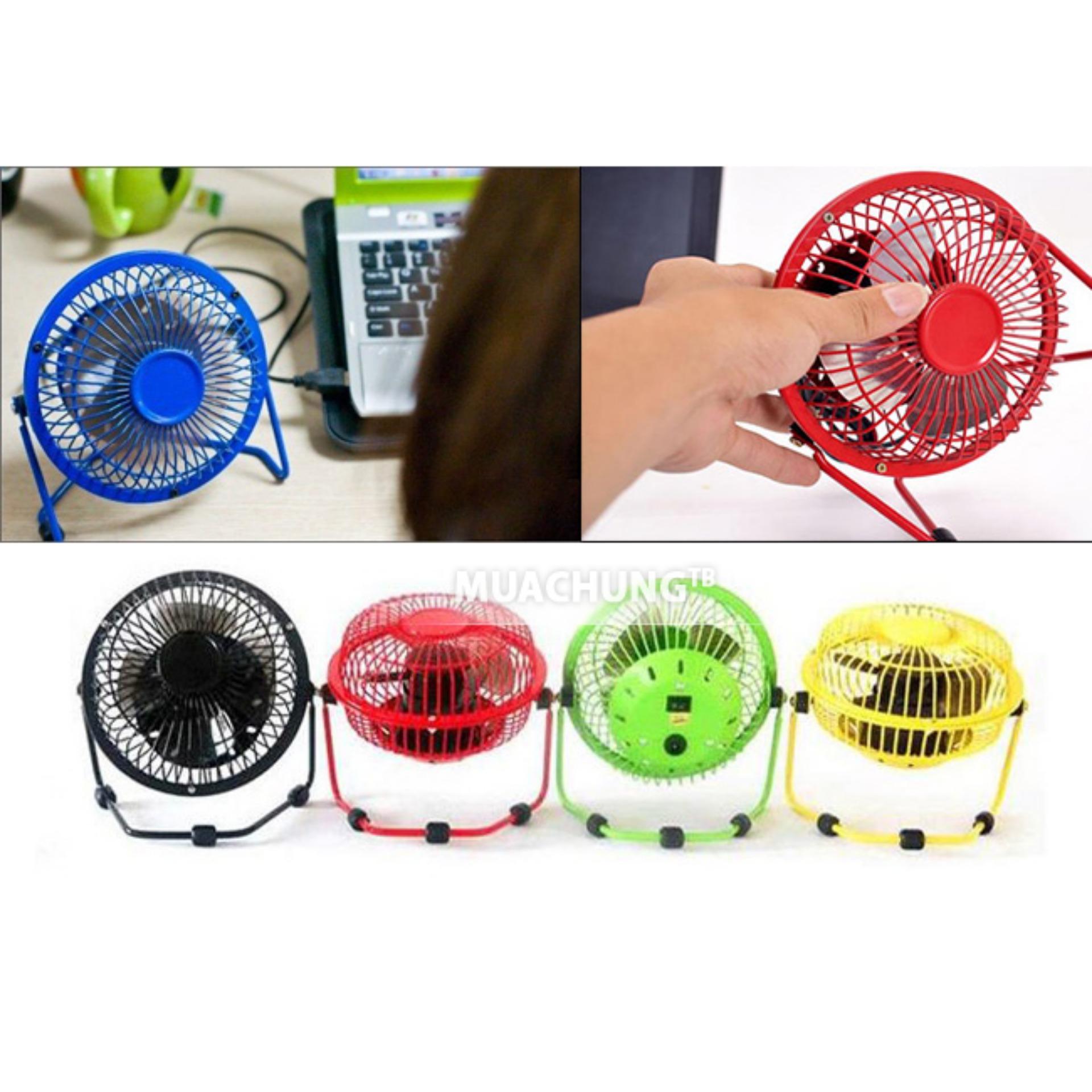 Quạt Mini Lồng Sắt Sạc Usb Nhỏ Gọn