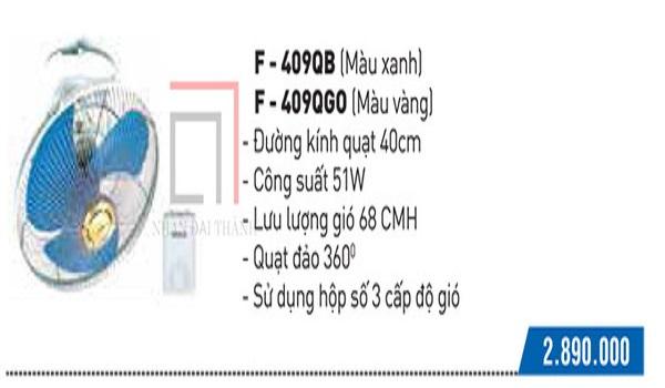 [HCM]Quạt đảo trần Panasonic F-409QB