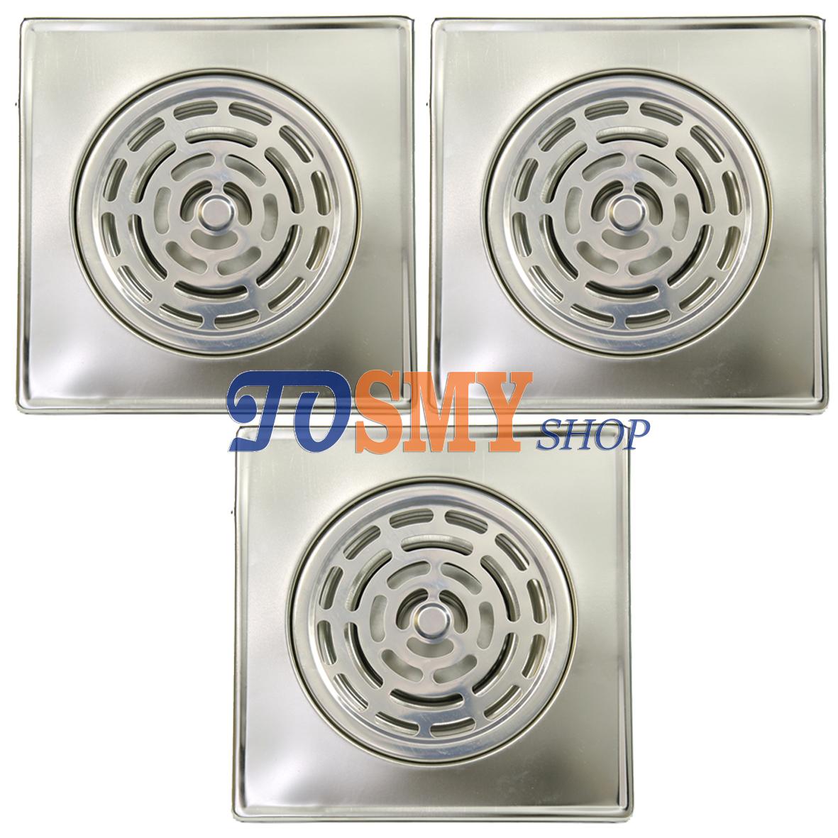 Bộ 3 hố ga thoát sàn inox chống hôi 20x20cm hg02 phi 60