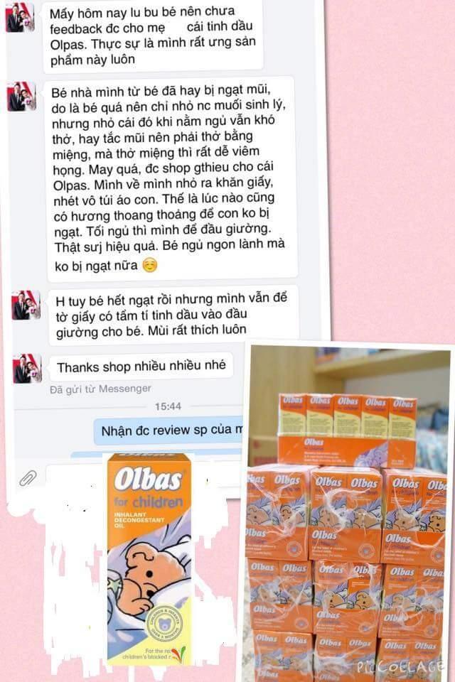 Tinh dầu xông mũi olbas trị ngạt mũi cho bé