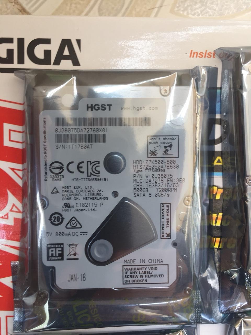 Ổ cứng HDD laptop HGST 500GB mới