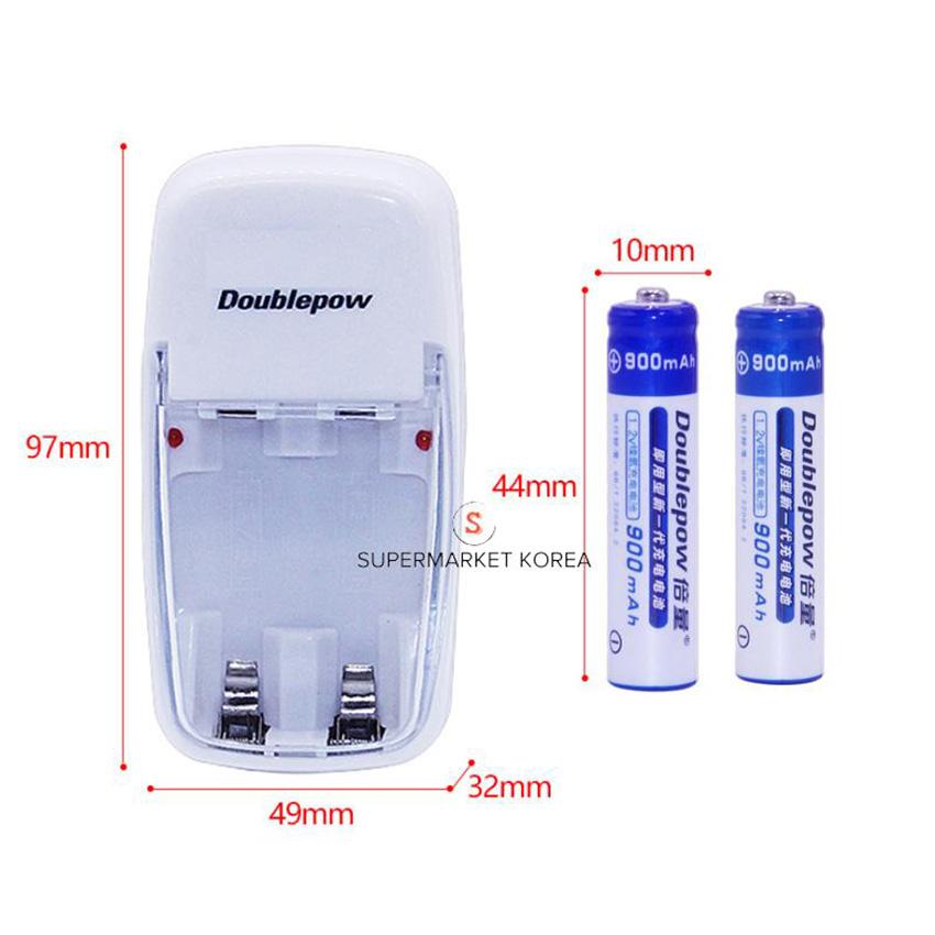 Doublepow Dp-B01 2-Port Aa, Aaa Battery Charger