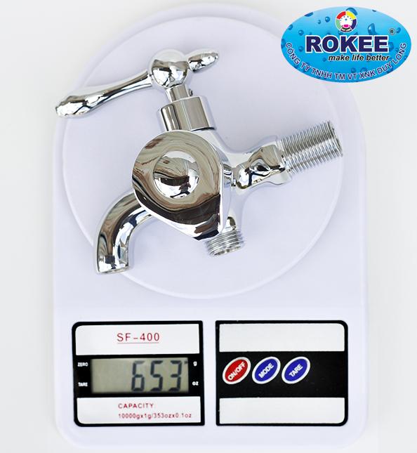 Vòi sen lạnh nhà tắm Rokee - RN460 (Trắng bạc)