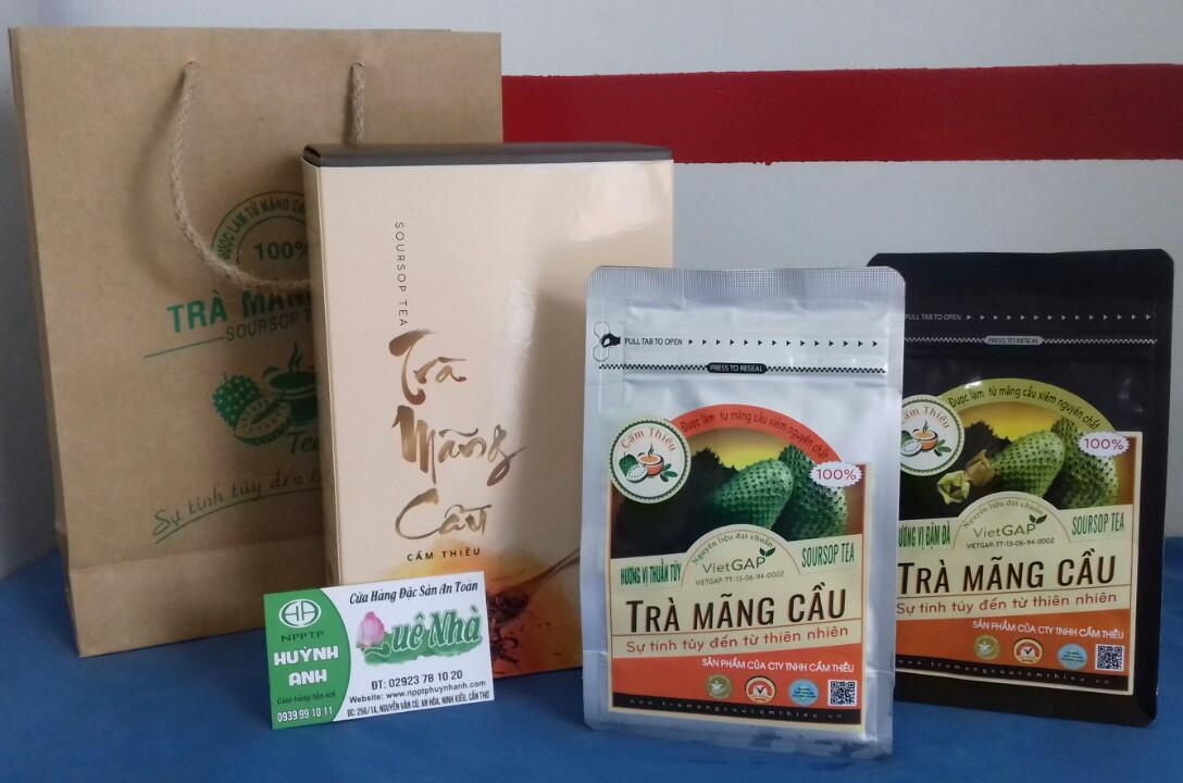 HỘP COMBO 2 TÚI TRÀ MÃNG CẦU CẨM THIỀU 100G (Trà hương vị thuần tuý và Trà hương vị đậm đà)
