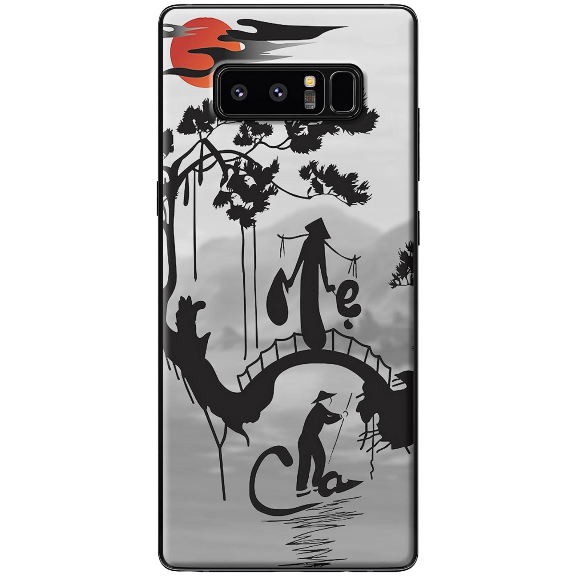 Silicone case for Samsung Note 8 - Cha mẹ núi sông