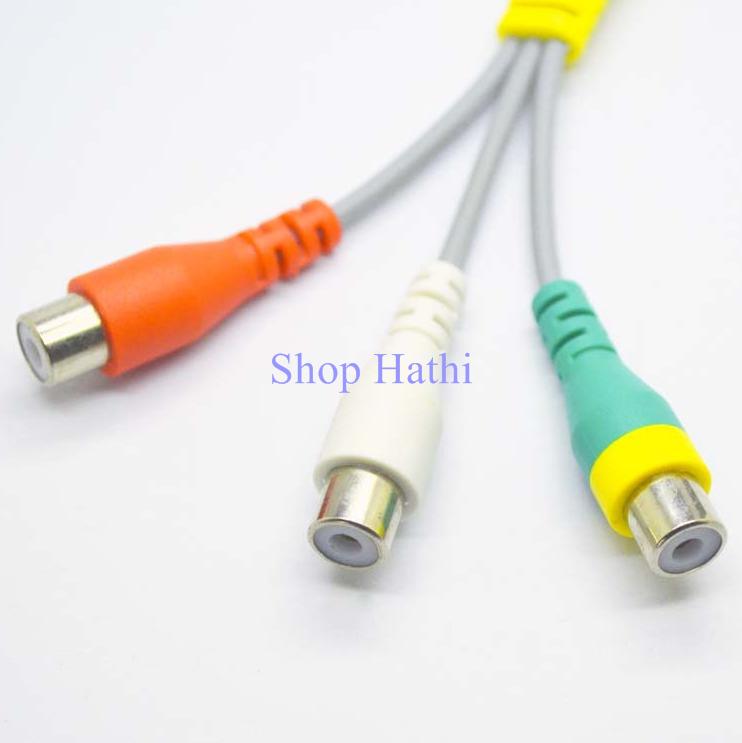 Cáp chuyển jack 3.5mm sang 3 RCA âm