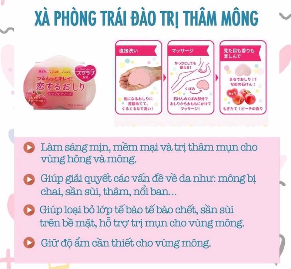 XÀ PHÒNG TRÁI ĐÀO TRỊ THÂM MÔNG PELICAN