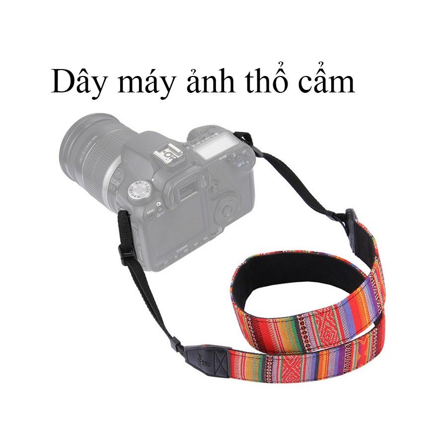 [HCM]Dây đeo máy ảnh kiểu thổ cẩm