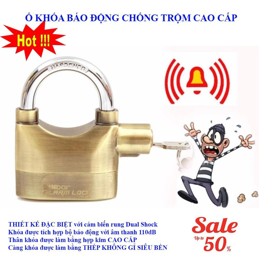 O Khoa Chong Cat, Khoa Bao Trom - Ổ Khóa Chống Trộm Có Còi Báo Động Chống Cắt, Phát Ra Âm Thanh Cực Lớn Chống Trộm, Bảo Vệ Nhà Cửa, Xe Máy Thân Yêu Của Bạn Trước Mọi Kẻ Gian (N003)