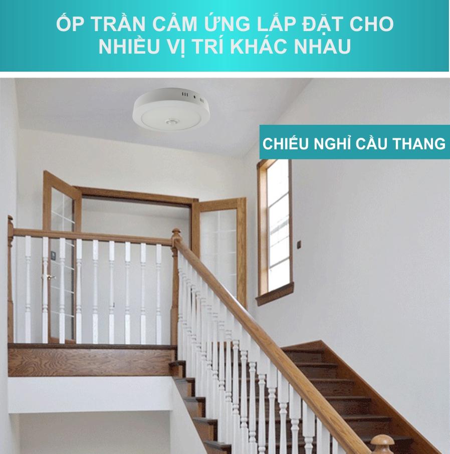 Đèn ốp trần vuông cảm ứng OPVCM24W-T Ánh sáng trắng