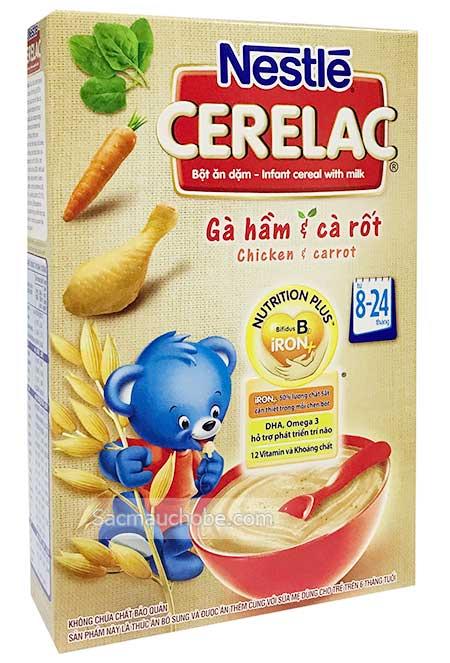 Bột ăn dặm Nestlé Cerelac gà hầm cà rốt 200g (7 - 24 tháng)