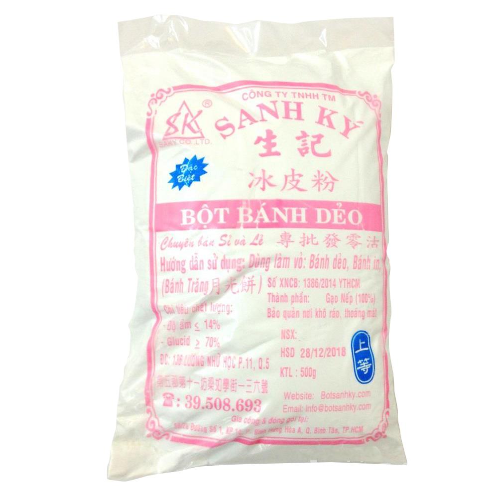 Bột Sanh Ký 1kg làm vỏ bánh dẻo trắng đẹp, làm bánh dẻo trung thu tại nhà, tự làm bánh dẻo với bột sanh ký, nguyên liệu làm bánh trung thu Zjnmart, đồ làm bánh trung thu