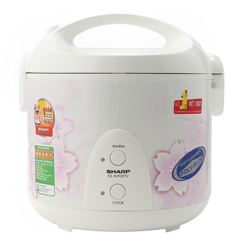 Nồi cơm điện có nắp gài Sharp KS-N192ETV SP 1.8L (Trắng)