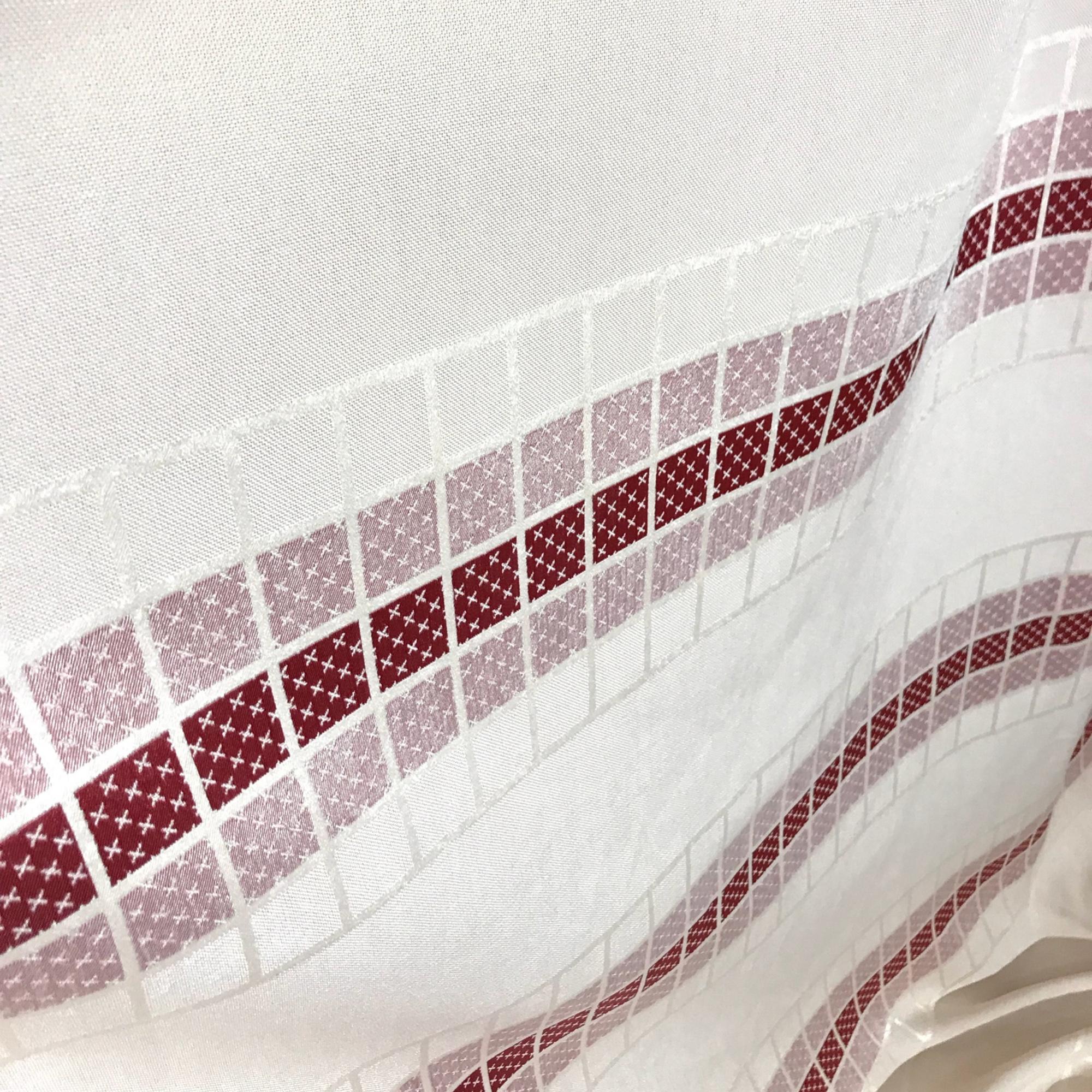 Rèm, màn cửa Ph curtains - ( Ngang 260 x 310) trắng đỏ + tặng dây vén màn