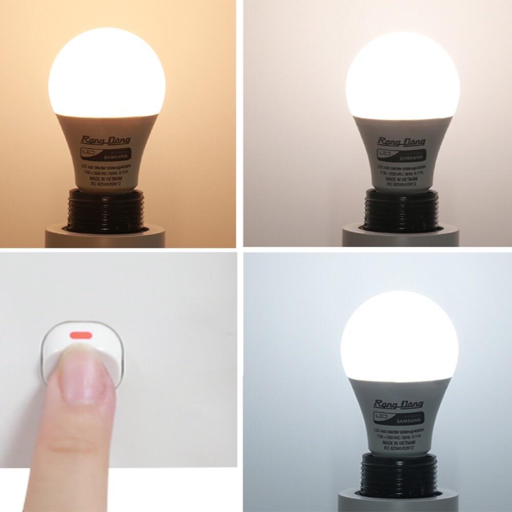 Bóng đèn led tròn RẠNG ĐÔNG đổi màu 9W Chip Samsung