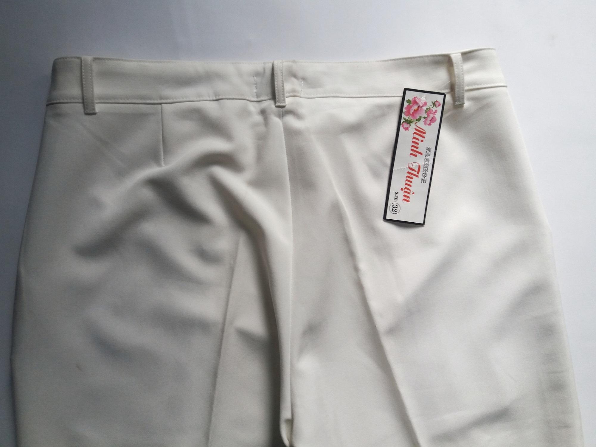 Quần Tây Vải Màu Trắng Cao Cấp
