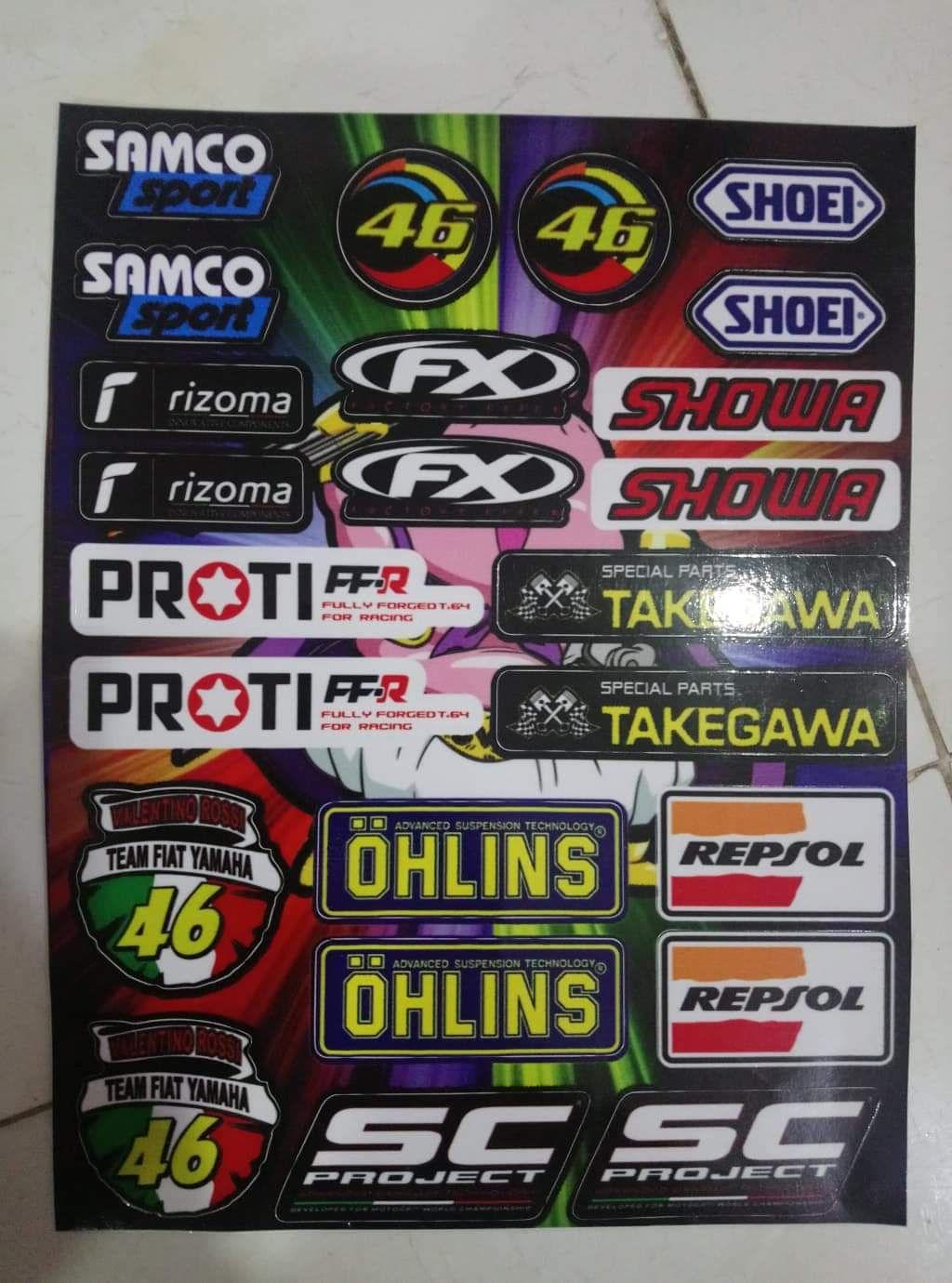 Tem tấm logo dán xe máy trọn bộ 18x25cm