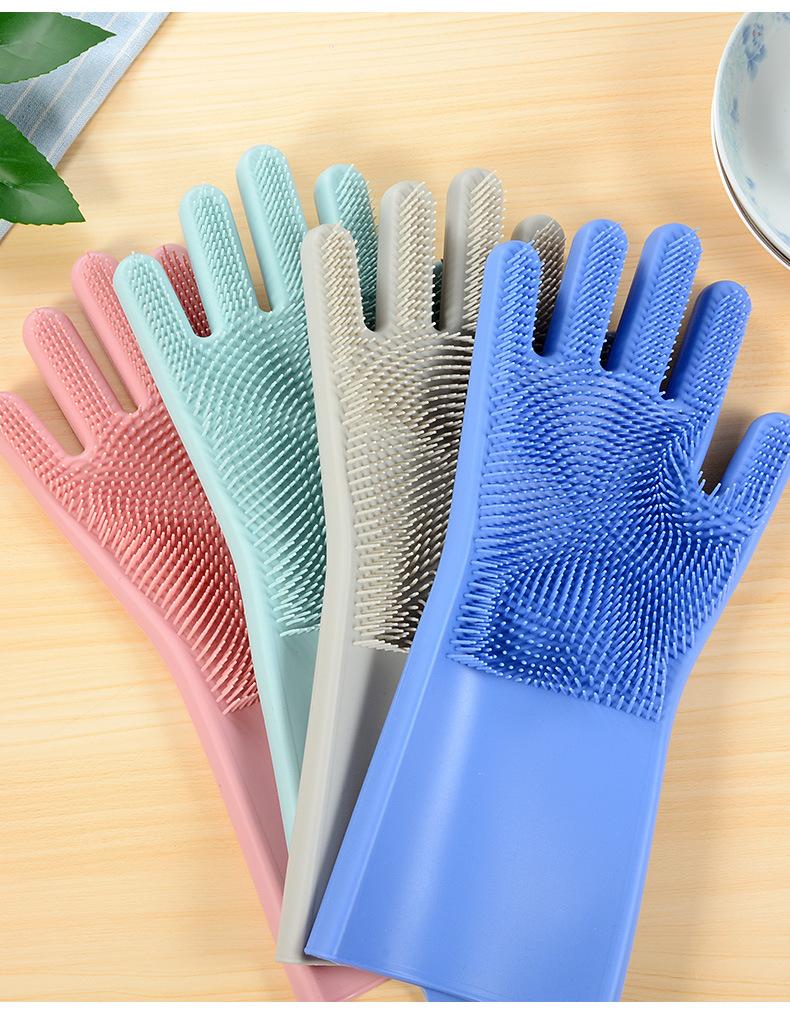 Găng Tay Rửa Chén Silicon Thần Thánh