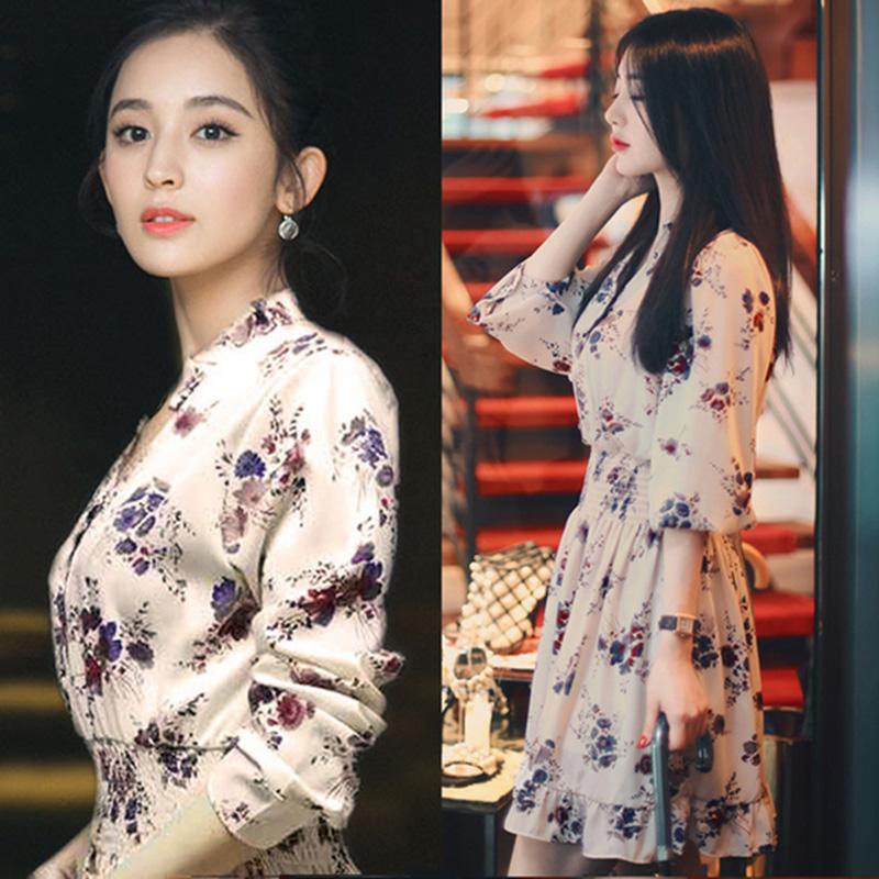 Siêu Phẩm Váy Hoa Lụa Hàn Quốc Tiểu Thư Sang Chảnh - VAY2  bhl1842
