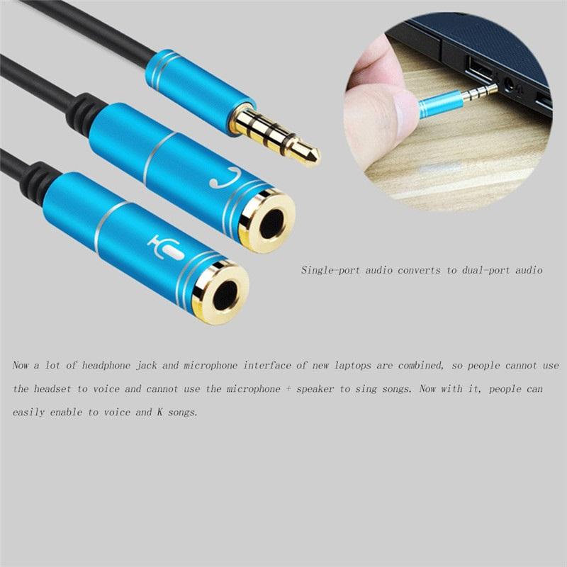 Jack chia Audio 3.5 ra Mic và Loa