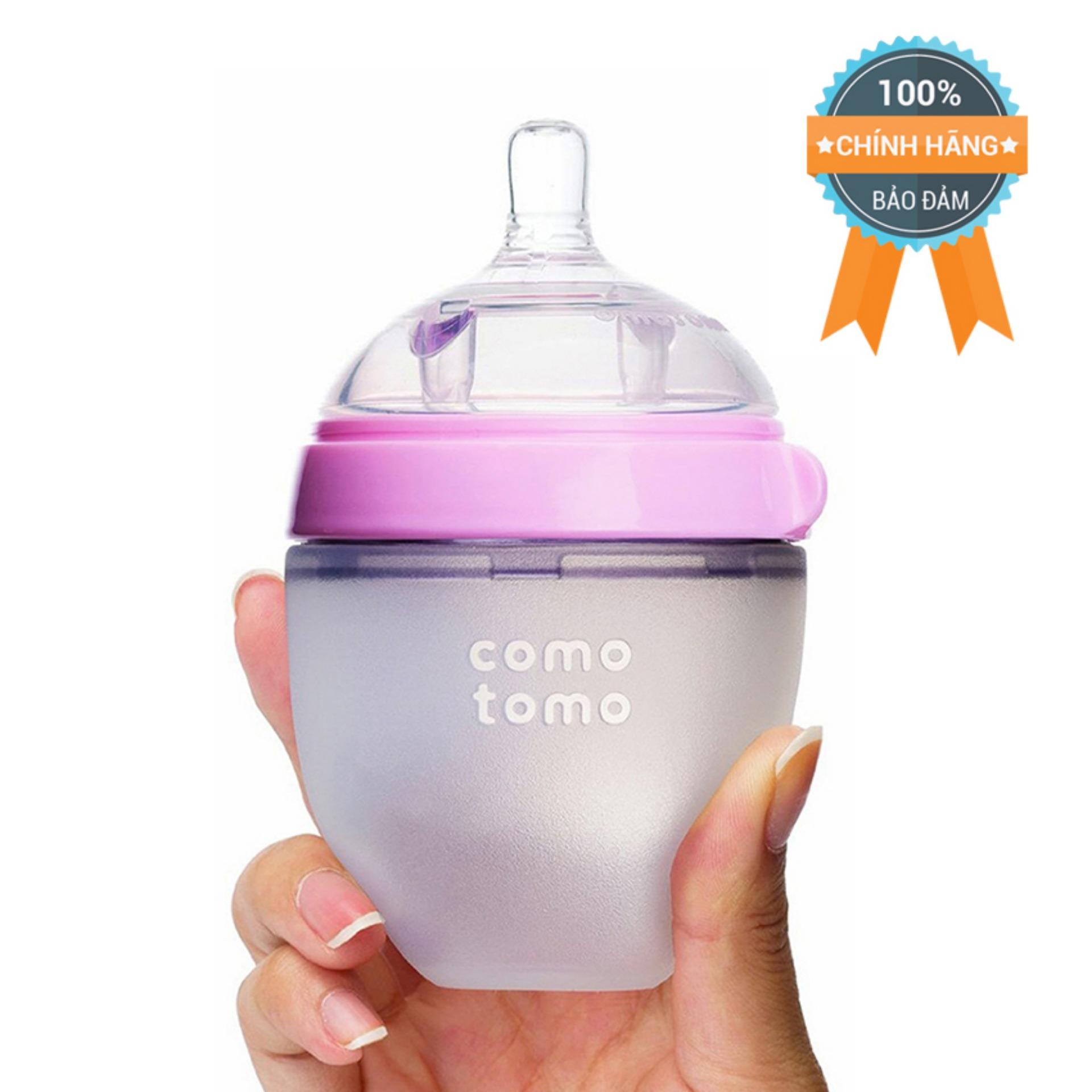 Bộ 2 Bình Sữa Comotomo Silicone 150Ml (Hồng )