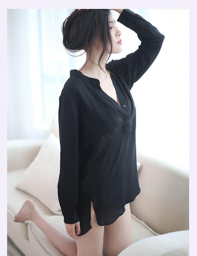 [HCM]Áo Ngủ Kiểu Sơ Mi Tay Dài Form Suông CDAN66