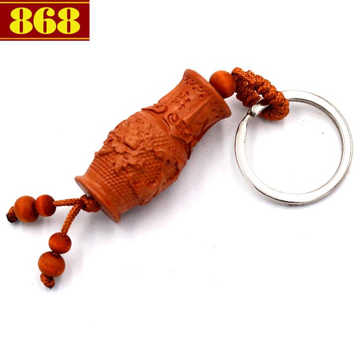 Combo 3 móc chìa khóa bình bông phong thủy 3d