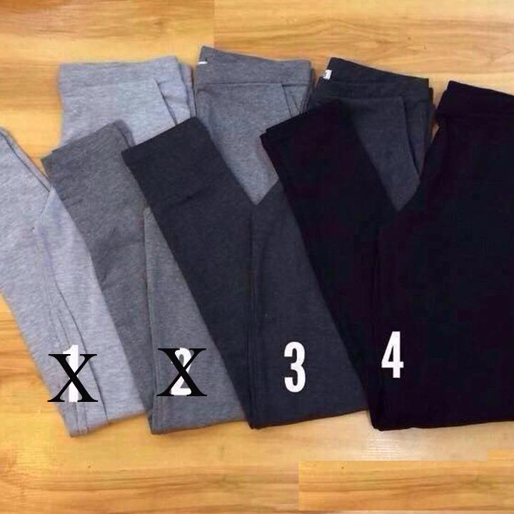 [HCM]Quần Legging Nữ Trơn 2 Túi Xéo