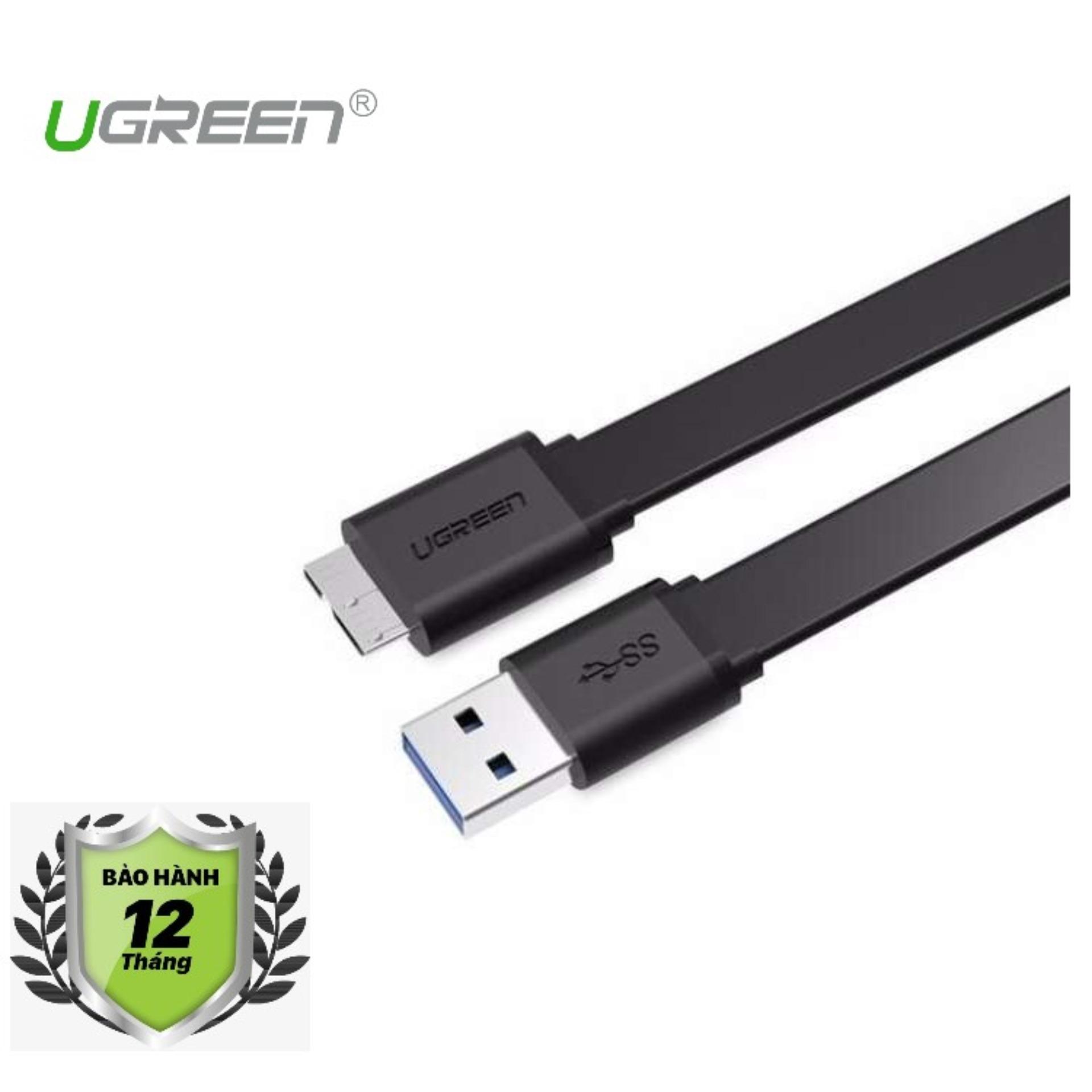 Cáp chuyển USB 3.0 sang Micro B 1m Ugreen 10809 (Đen)