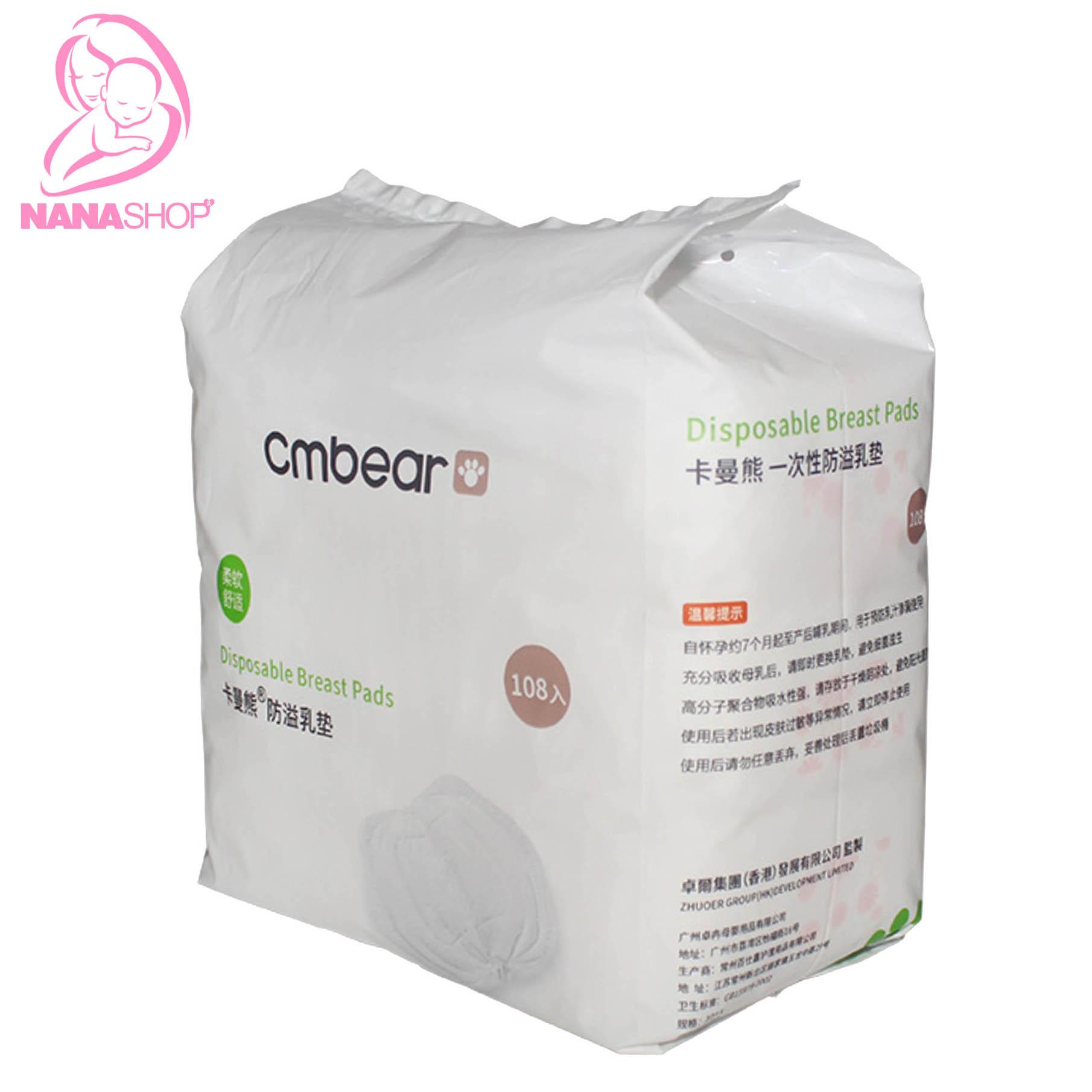 Miếng lót thấm sữa CMBear bịch 108 miếng tiết kiệm
