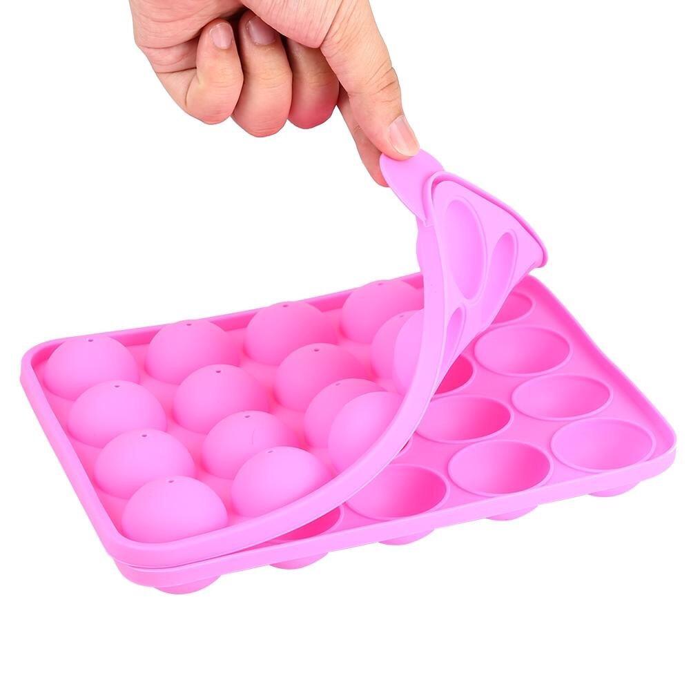 Khuôn cakepop mochi silicon 20 ô (kèm que) - khuôn cake pop