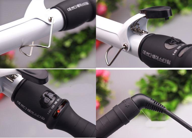 Máy uốn tóc công nghệ Nhật đèn LED - TM055 (Đen trắng)