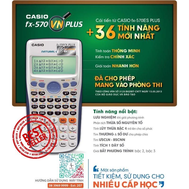 Máy tính casio FX570 VN PLUS (Xám) - BH 2 Năm Bitex