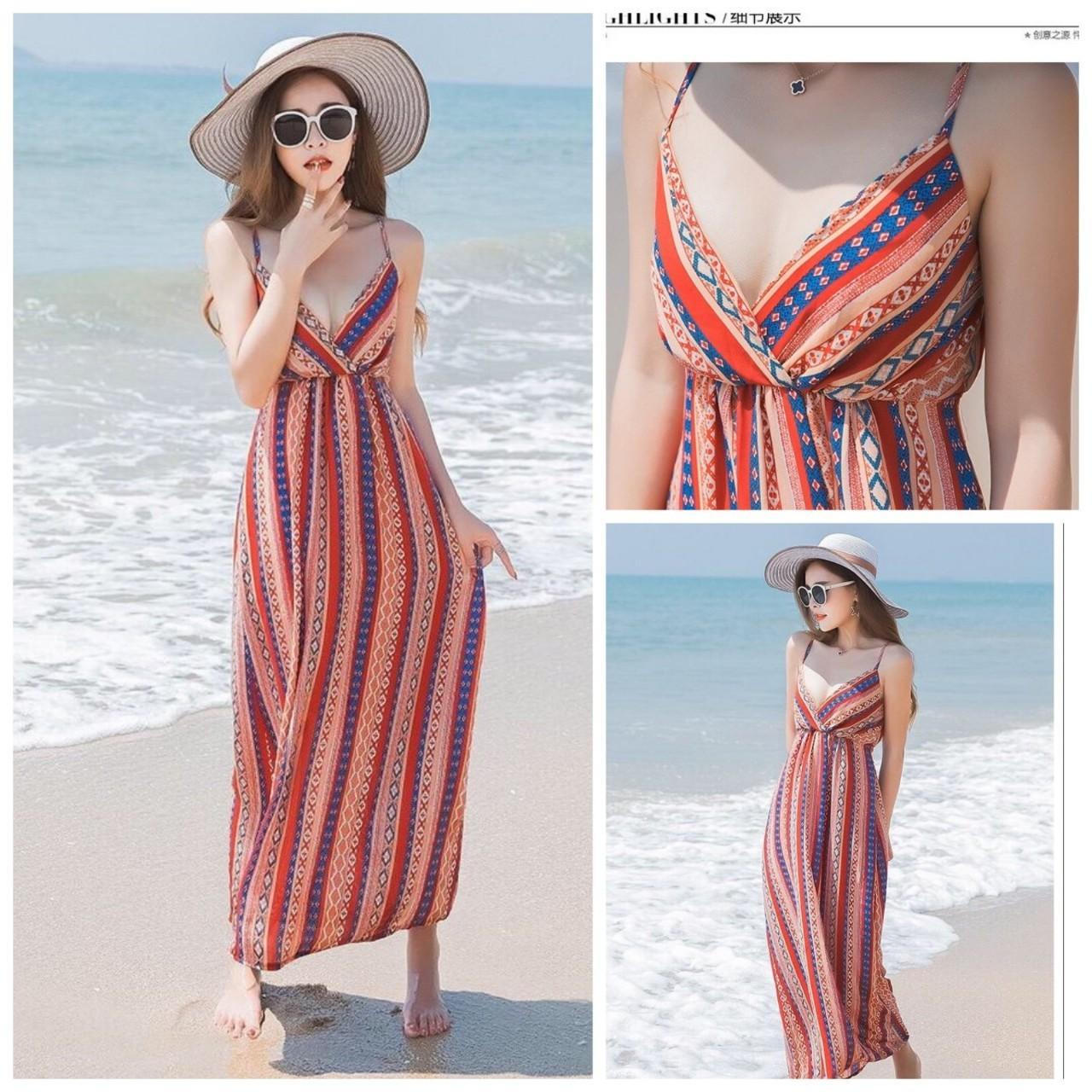 Đầm maxi sang trọng cao cấp beyeu1688 - by4318-1 đỏ