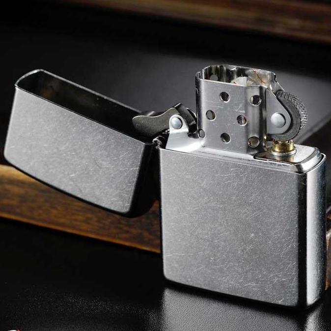 Zippo Street Chrome Xước Bụi 207