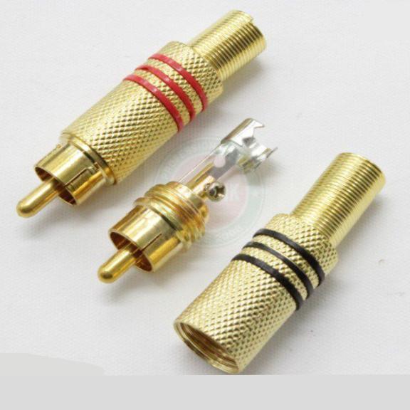 RẮC HÀN RCA-AV MẦU VÀNG 1BỘ (4 CHIẾC )